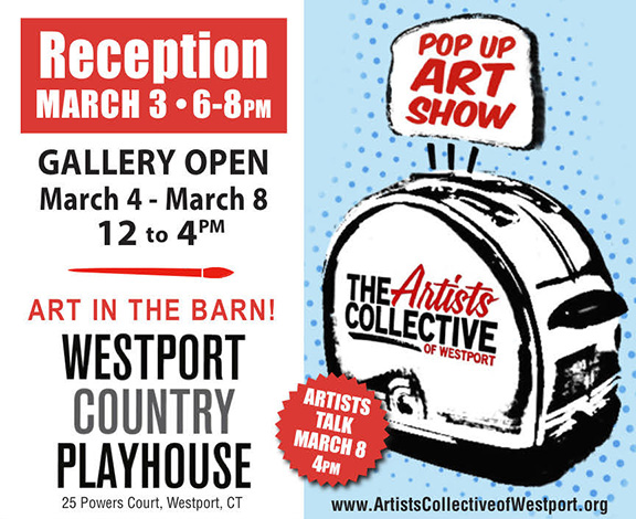 Pop up art show at westport country playhouse in March 2026