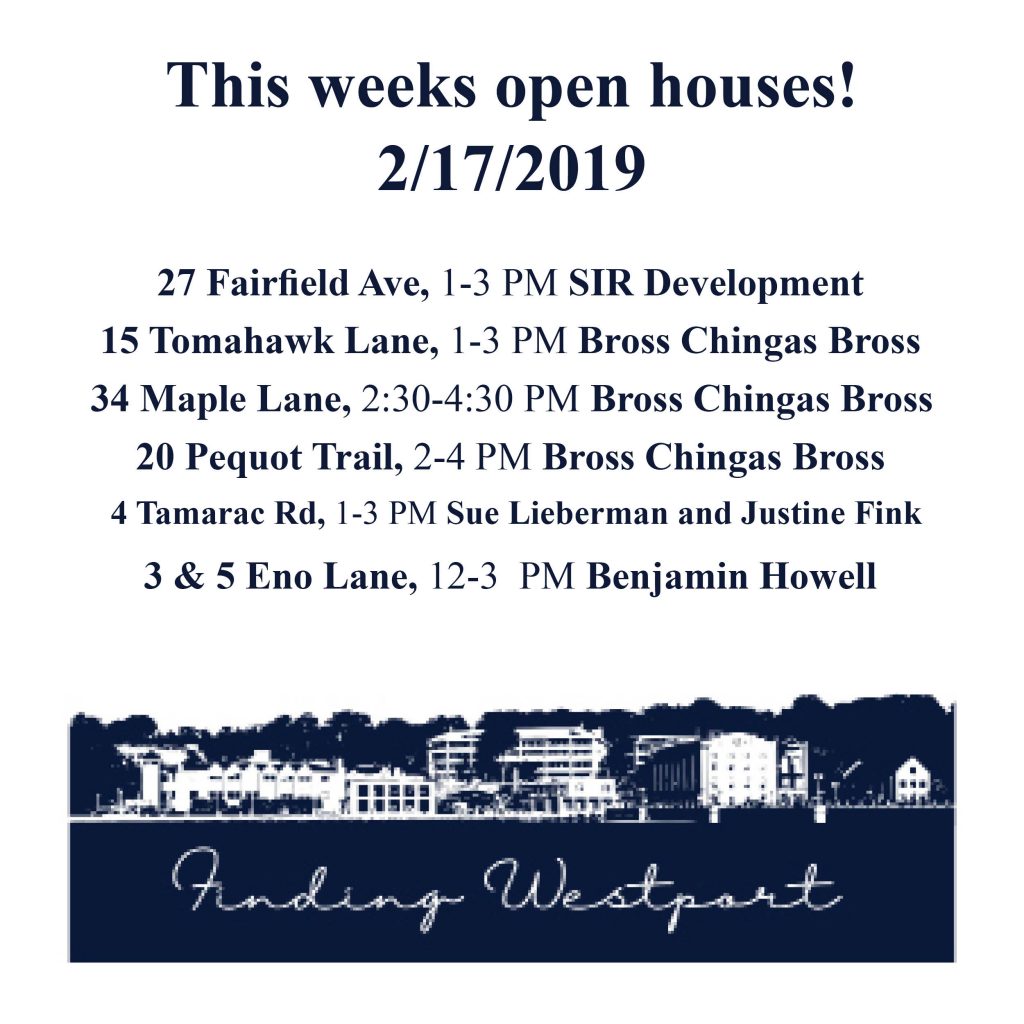 open house list, westport, connecticut