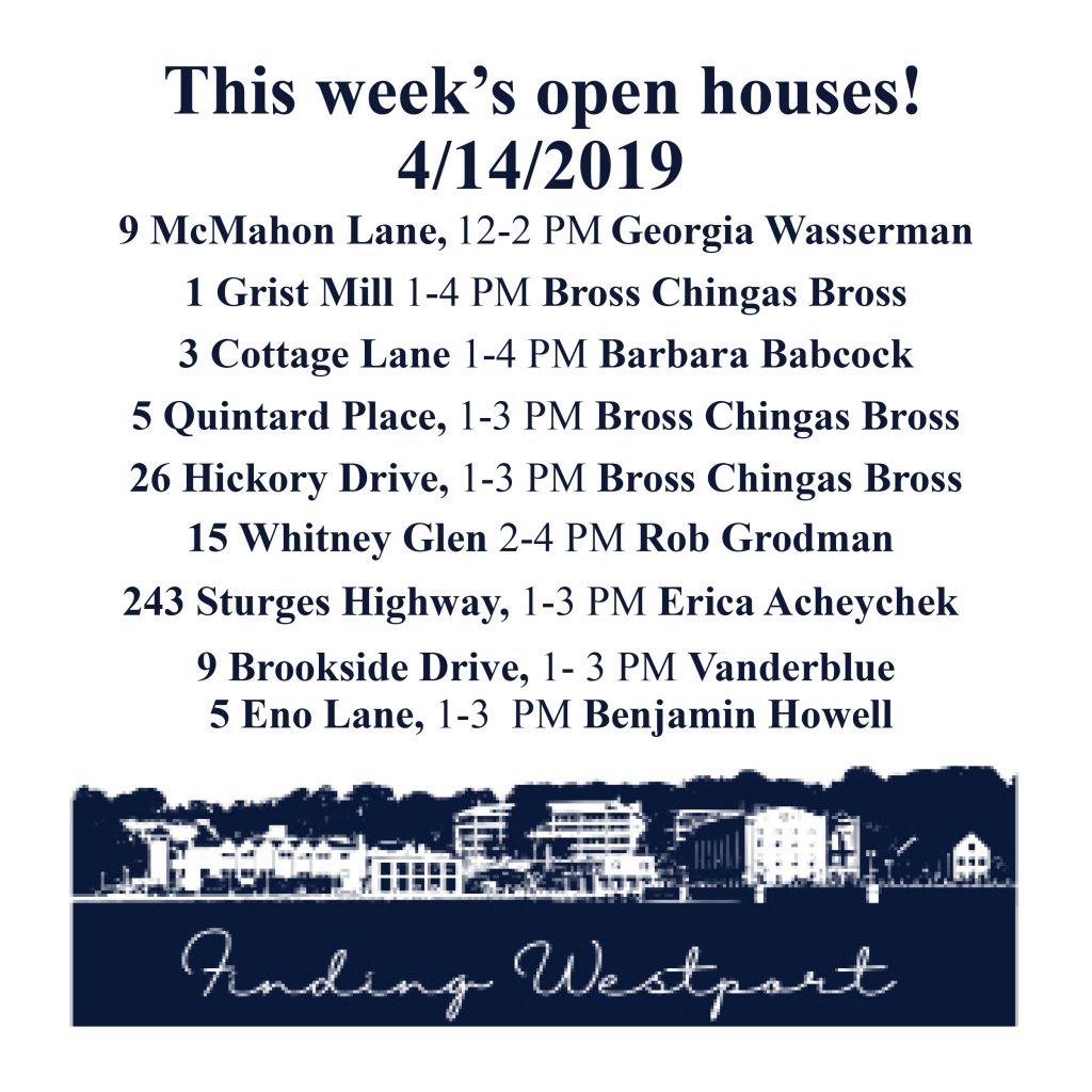 Open house list, westport connecticut