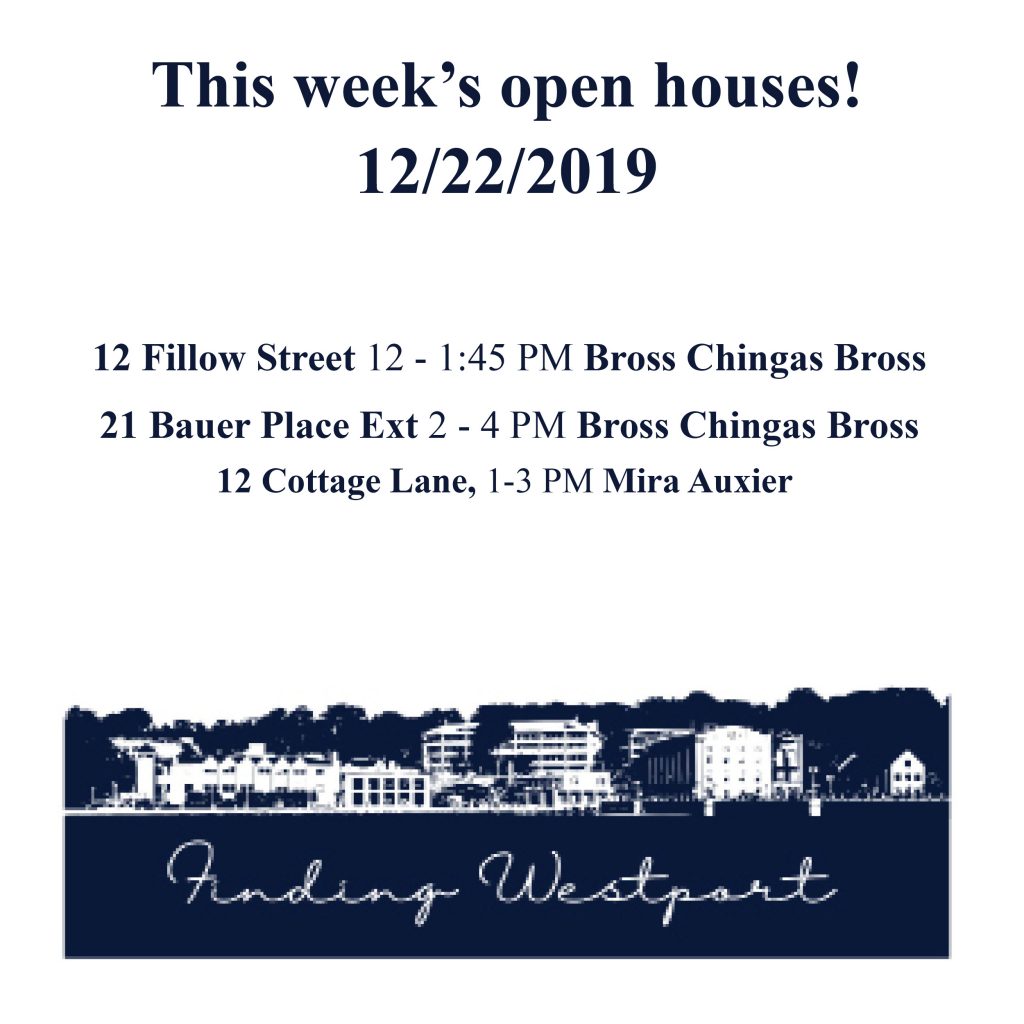 Open house list for Westport, Connecticut