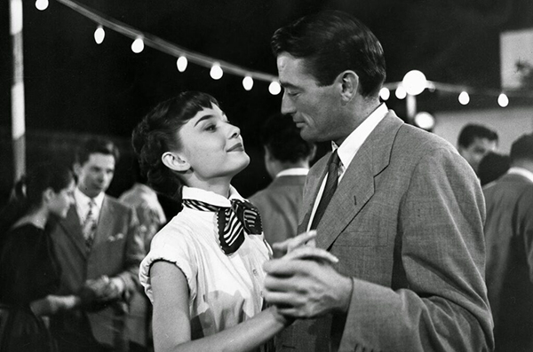 Audrey Hepburn and Gregory Peck in the classic film “Roman Holiday” at Westport Country Playhouse on June 18. Credit: mptvimages.com